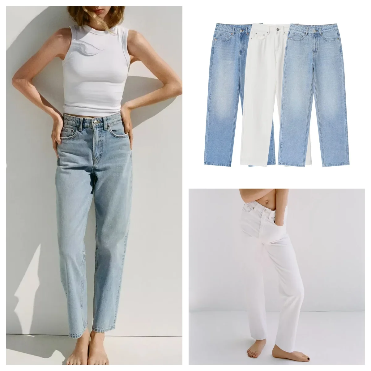 

European and American style 2025 early autumn new comfortable high waist straight jeans