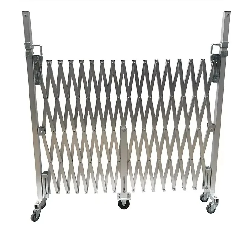 High Quality Retractable Aluminum Sliding Gate Portable Expandable Guardrail Traffic Temporary Mobile Barrier Gate