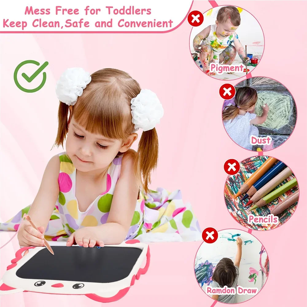 Planche à dessin LCD chat, tablette d'écriture, tableau noir magique, outil de peinture artistique, jouets pour enfants, jeu de cerveau, cadeau d'anniversaire pour enfant
