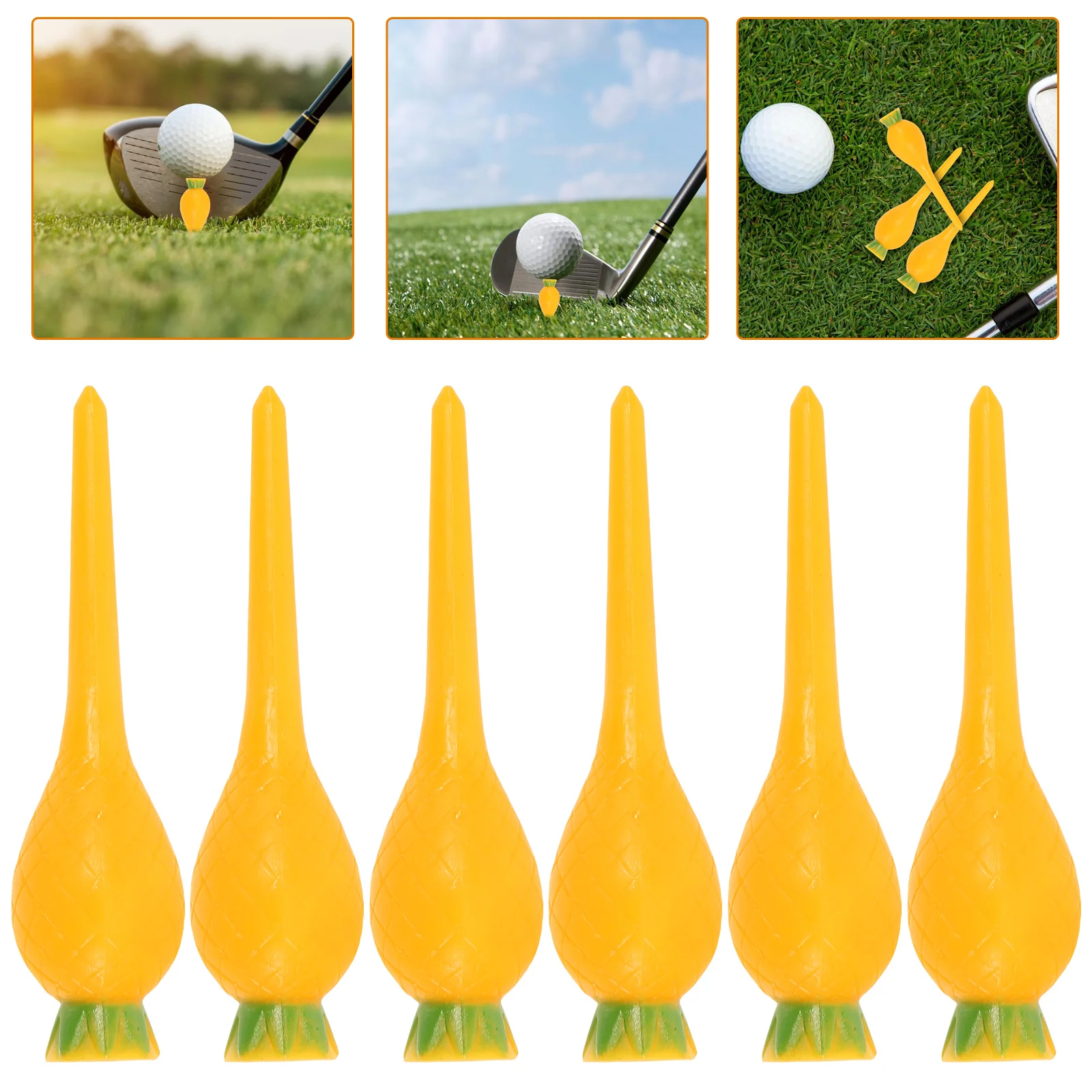 

6pcs Plastic Ball Holders Durable Reusable Tees Sturdy Wear-Resist Pegs Tall Stands For Practice Flight Path Training