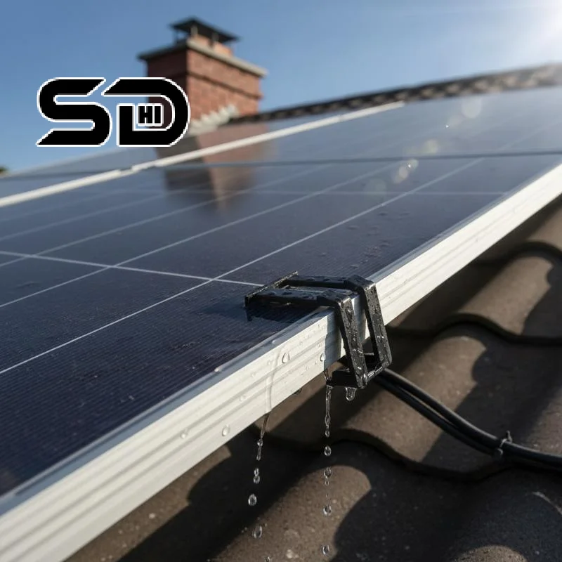 4PCS 35/40/45mm Solar Panel Water Drainage Clips Photovoltaic Panel Water Drained Away Clip Water Dust Remove Stagnant