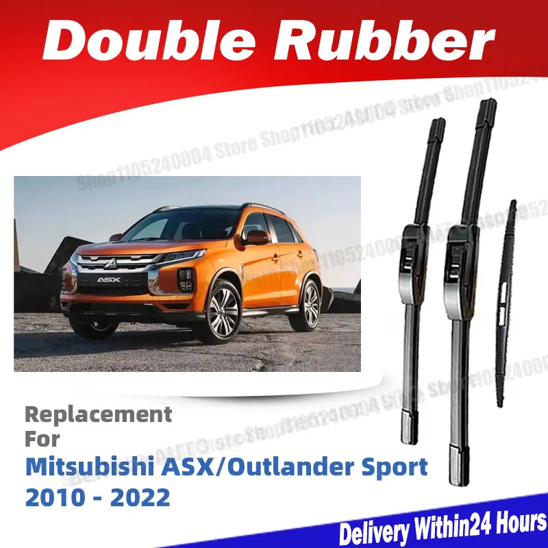 For Mitsubishi ASX RVR Outlander Sport 2010-2022 LHD Front Rear Windshield Wiper Blade Accessories 2011 2012 2016 2017 2019 2020