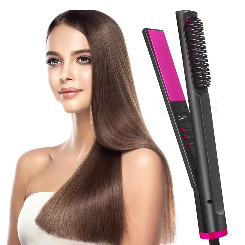 

Электрический выпрямитель-плойка 3-в-1 с керамическим турмалиновым покрытием и ЖК-дисплеем, 60 Вт, безопасная титановая технология для волос