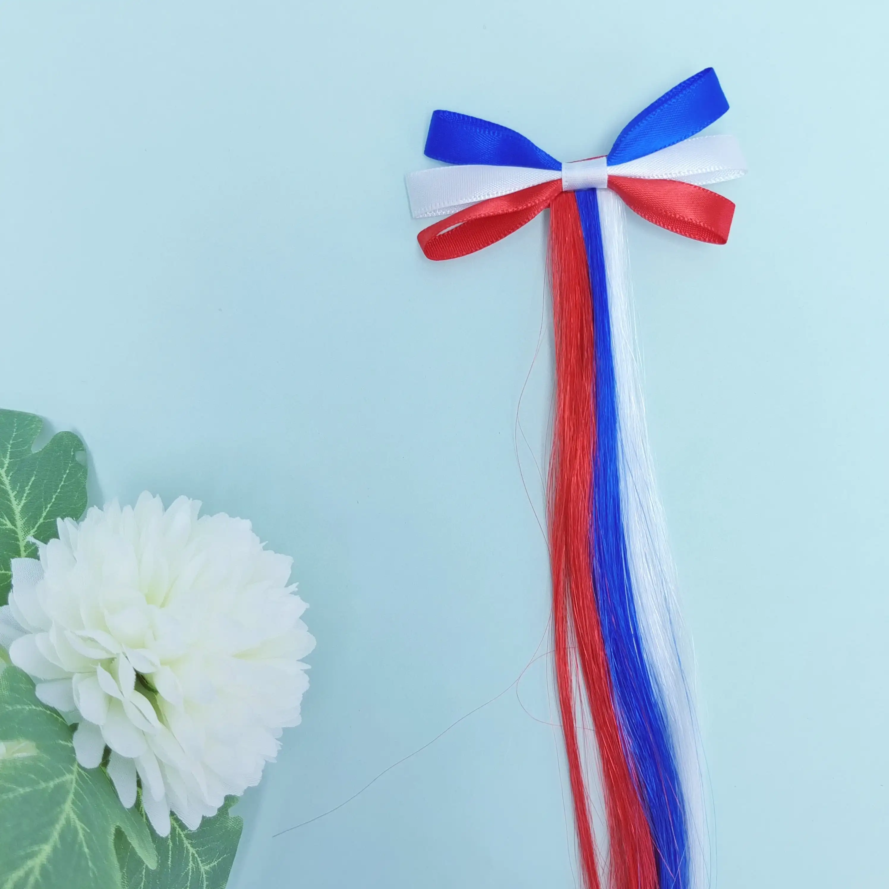 

2022 New Wholesale Wigs United States Colors Bowknot Hair Accessories For Girls Ins Cute Colorful Trendy Hair pin Hair Clips