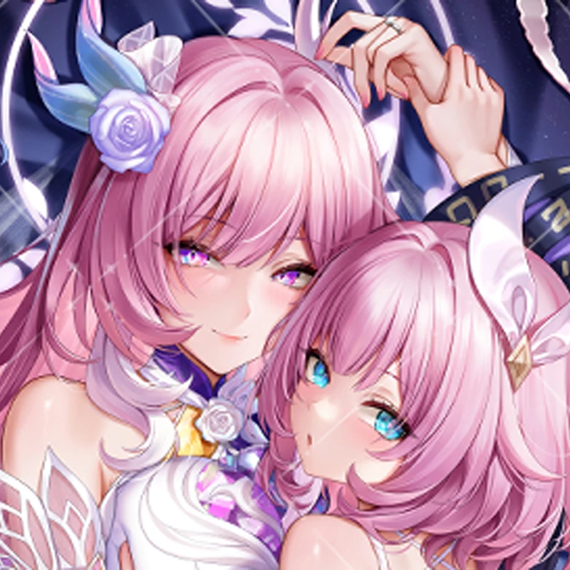 Dakimakura Anime Custom Elysia/March 7th Pillow Cover Double-sided Print 2WAY Life-size Pillowcase Gifts