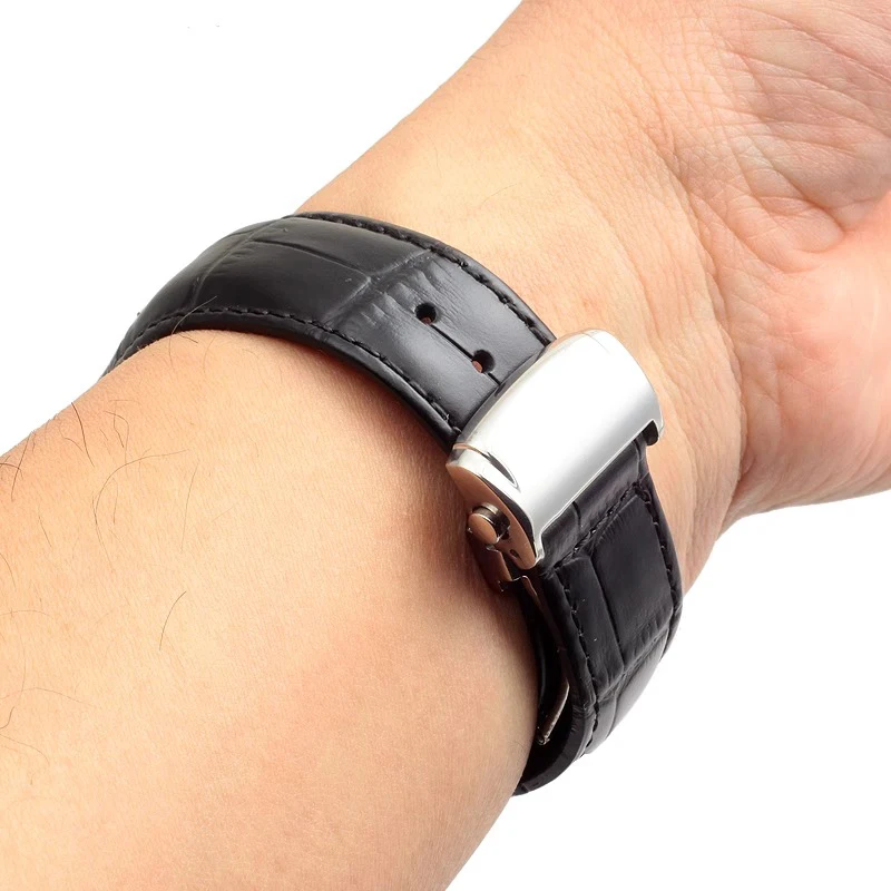 18 مللي متر مشبك قابل للطي لموريس لاكروا حزام ساعة اليد الحرفية الفولاذ المقاوم للصدأ مشبك حزام الساعات المشبك الفضة الذهب الوردي الذهب #4