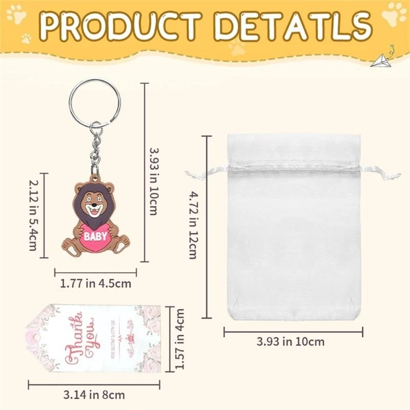 Keychains Gift Keychains Lions Keychains Dengan Serut Mendukung Candy Bag