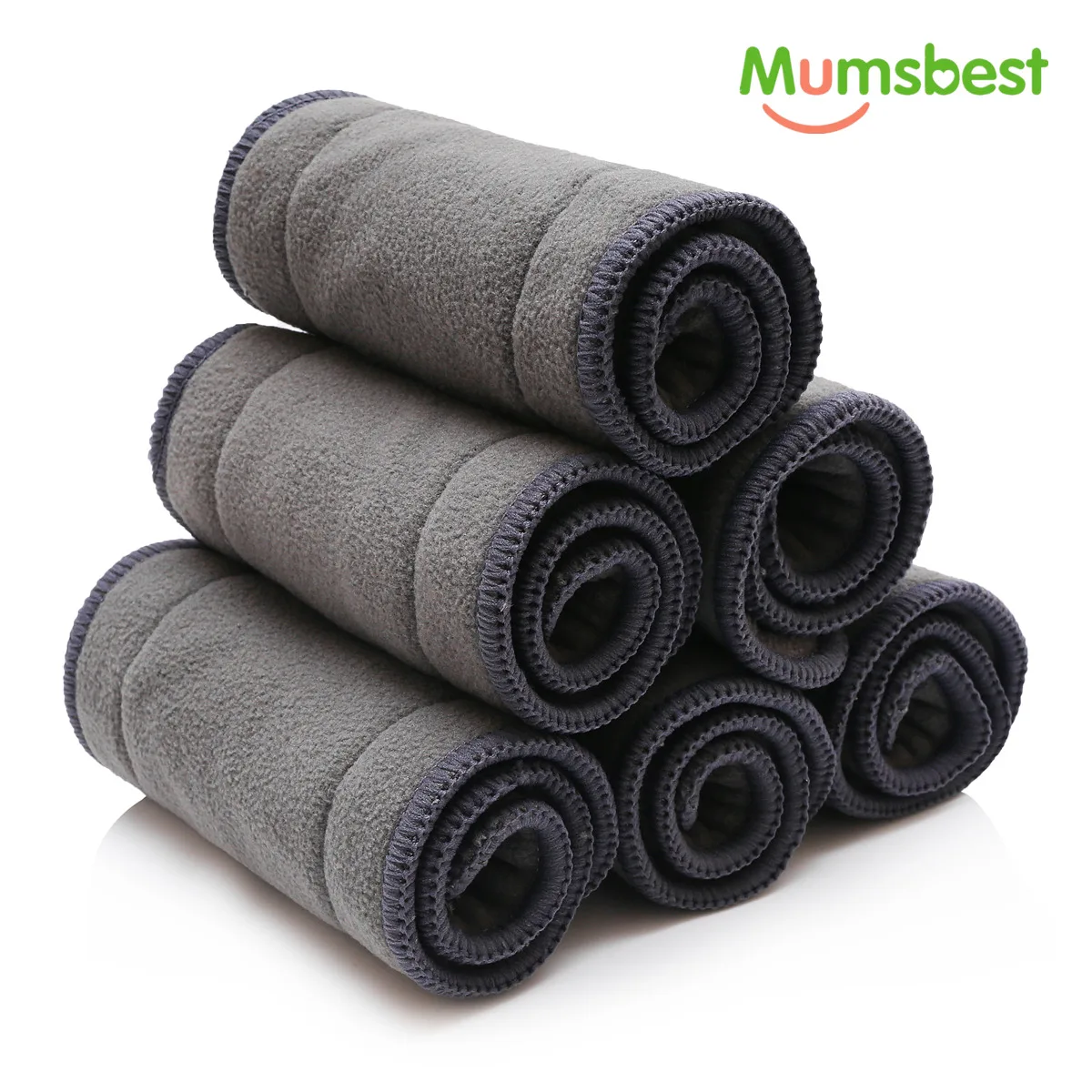 4 Layers Bamboo Charcoal With Microfiber Absorbent For OS Cloth Diaper Insert Baby Cloth Diaper Nappy Liner One Size Fit All