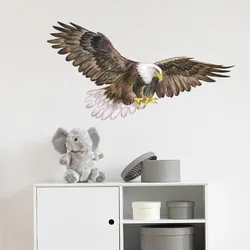 Removable Eagle Soaring Bird Decorative Vinyl Office Decor Wall Art Sticker Students Dormitory Decoration Classroom Decal Poster