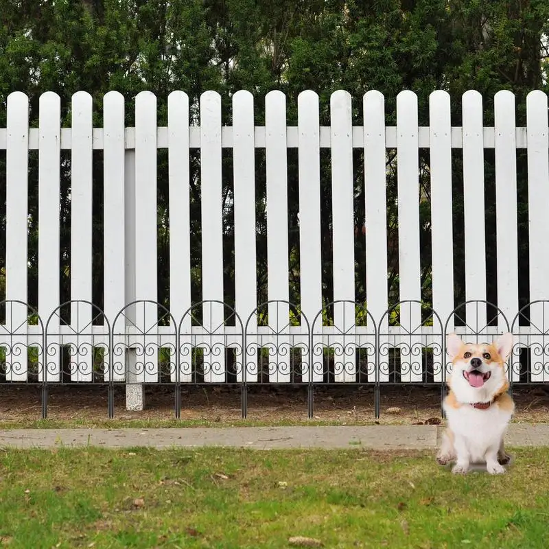 Dog Fence Garden Fencing Animal Barrier Decorative Privacy Panels Rust Proof Divider For Outdoor Yard Flower Outside Pet Use