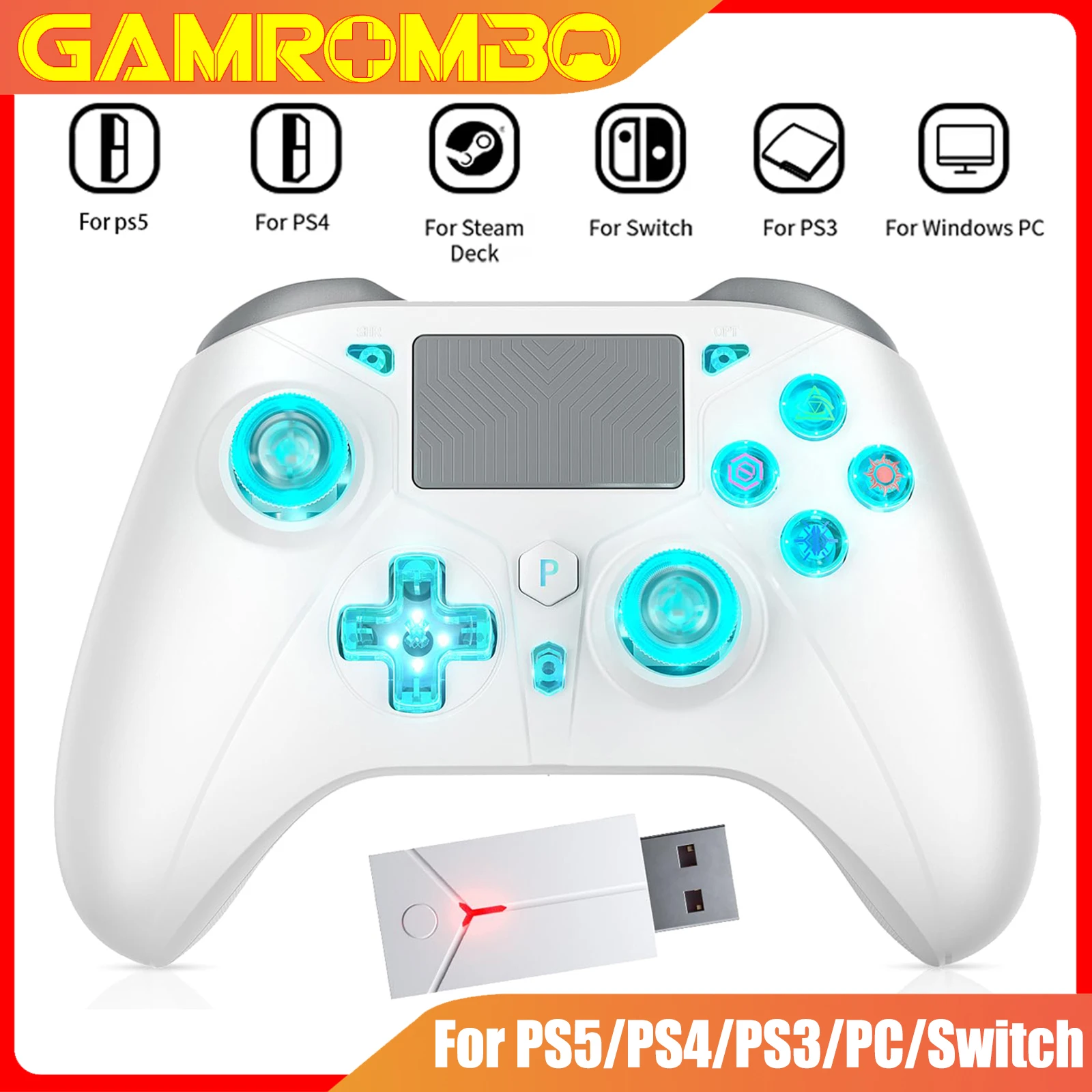 playstation-5-ps5-ps4-pc-ios-switch用ワイヤレスコントローラー-1000mah-ターボデュアルショック振動-6軸ジャイロ-35mmヘッドフォンジャック