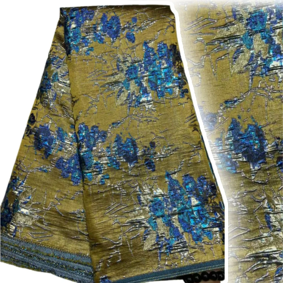 

Африканский жаккардовый французский кружевной нигерийский парчовый кружевной тканевый вечерний платье 2025 Высокое качество для женщин Шитье 5 ярдов SZ1611