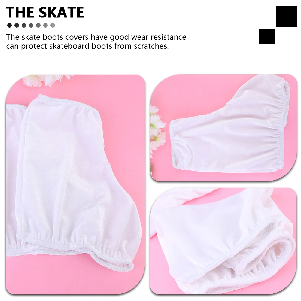 

2 Pairs Ice Skate Covers Comfortable Velvet Protective Boot Protectors Wear-resistant Skate Accessory Men Women Portable