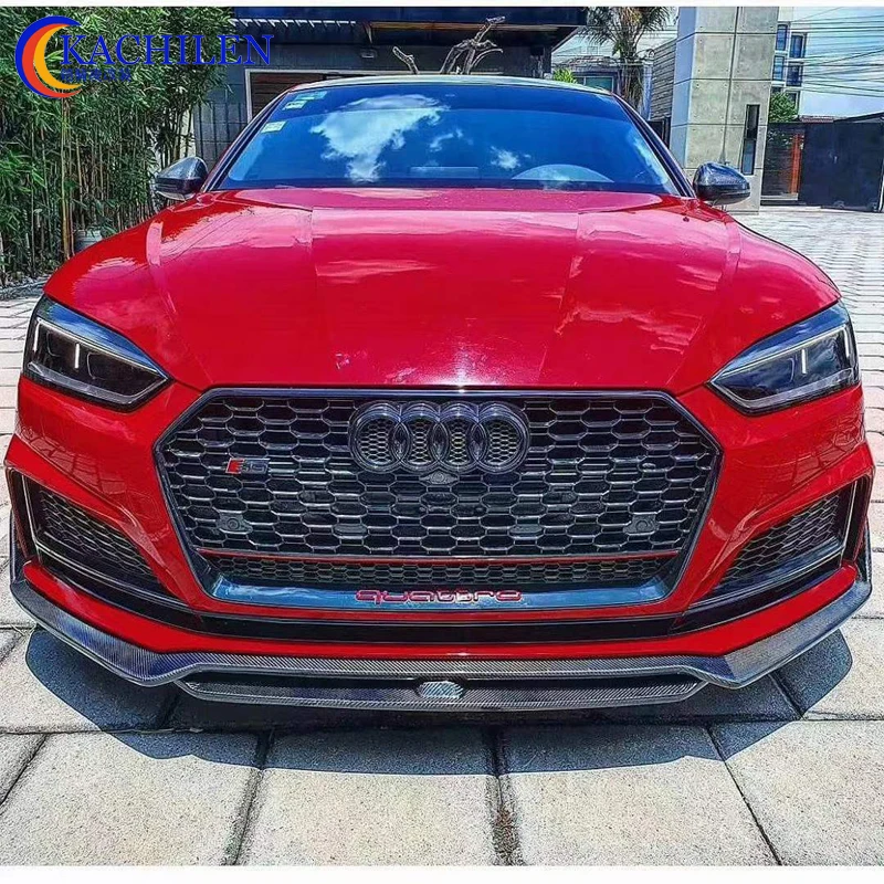 Karbel Style A5 B9 True Carbon Fiber Front Lip For Audi 2017-2020