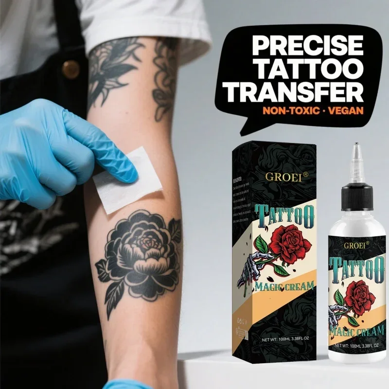 

Professional 100ml Tattoo Transfer Magic Cream – Long-Lasting, Skin-Friendly Stencil Gel for Accurate & Clear Tattoo Transfers