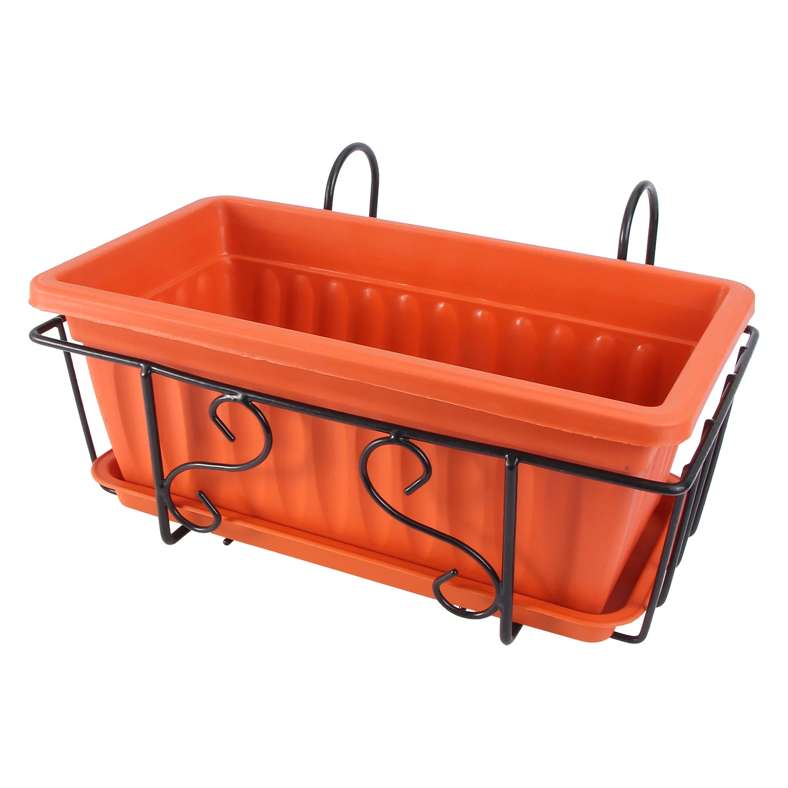 1 Satz 1 Set Balkon Garten Wohnzimmer Dekoration Rechteckige Tabletts Hängeständer Blumentopf Blumentopf Rack Rack