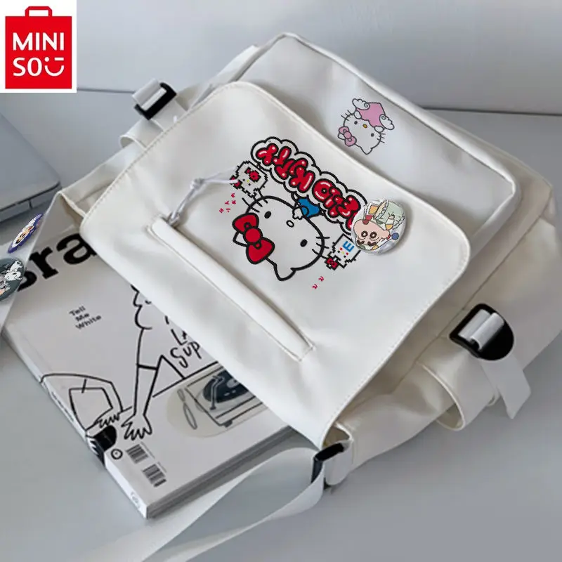 Mini HelloKitty uroczy kreskówkowa torba na ramię wszechstronny plecak płócienny Crossbody dla studentów o dużej pojemności