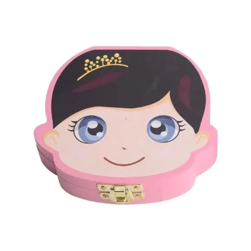 High Quality Baby Wooden Keepsake Box Children's Tooth Case Boy and Girl Kids Boxes for Milk Teeth Gifts Pink