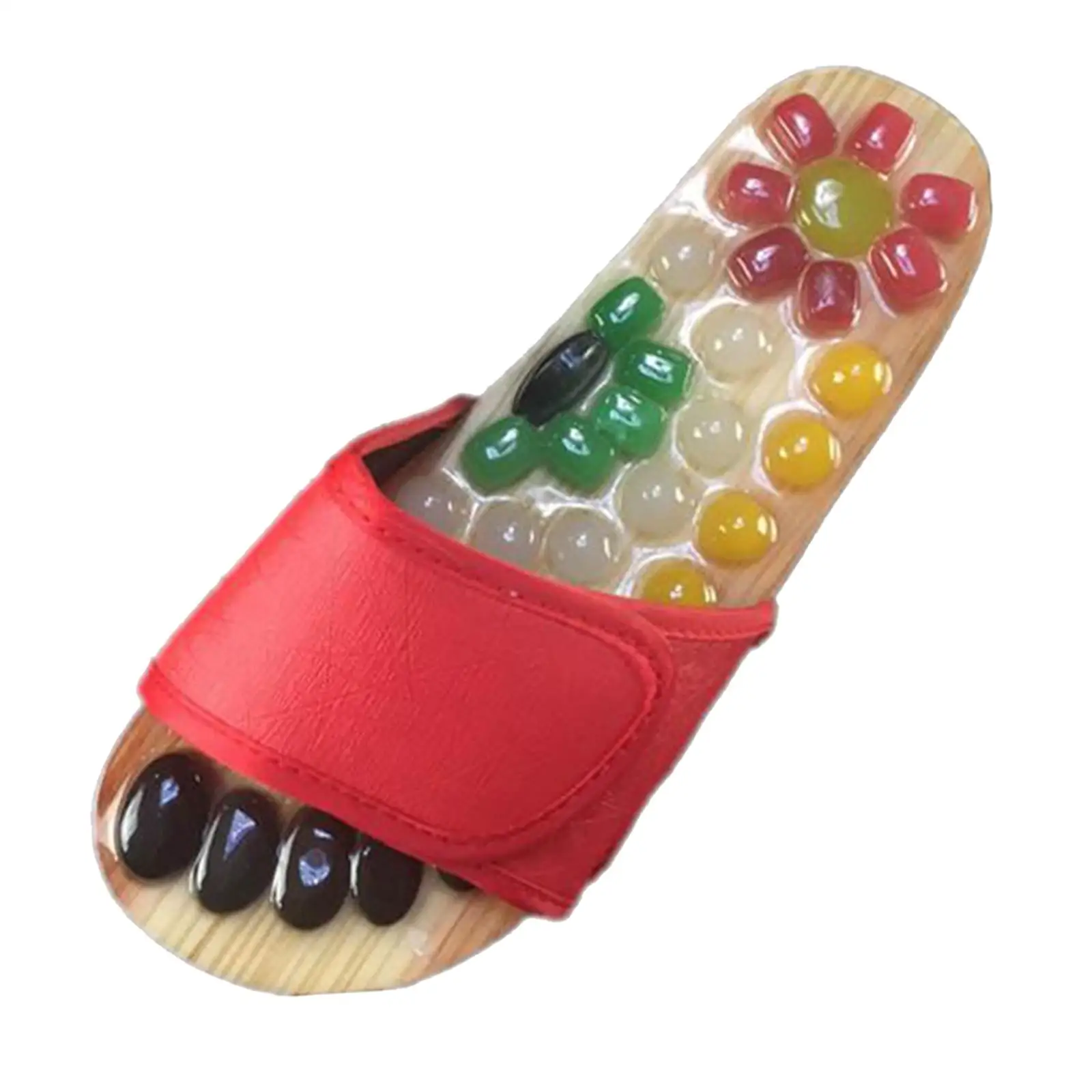 Massage Sandals for Feet Reflexology Women Men EVA Cobblestone Acupressure Slippers Adjustable Fit Stimulate Pressure Points