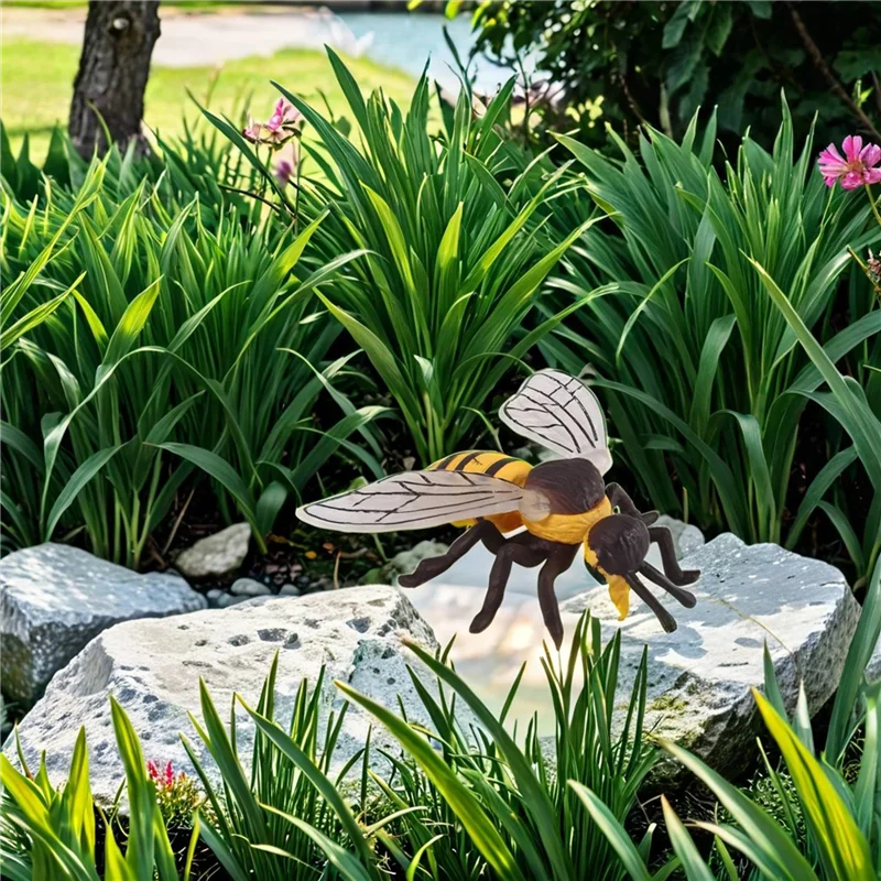 WOWFU-Pack Of 4 Insect Figurines Life Cycle Of Honey Bee Realistic Insects Figures  Educational Science Model