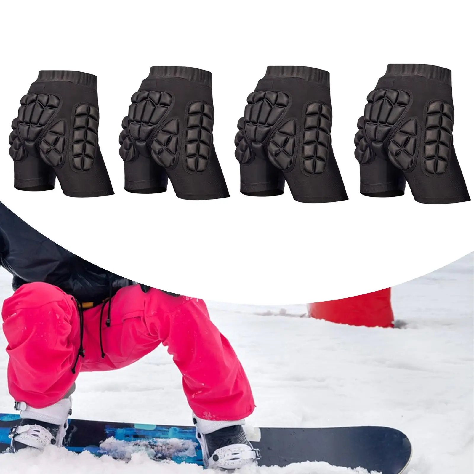 Padded Pants Sportswear Impact Resistance Professional Breathable Butt Pad Shorts for Men Women Ice Skating Snowboard Sports Ski