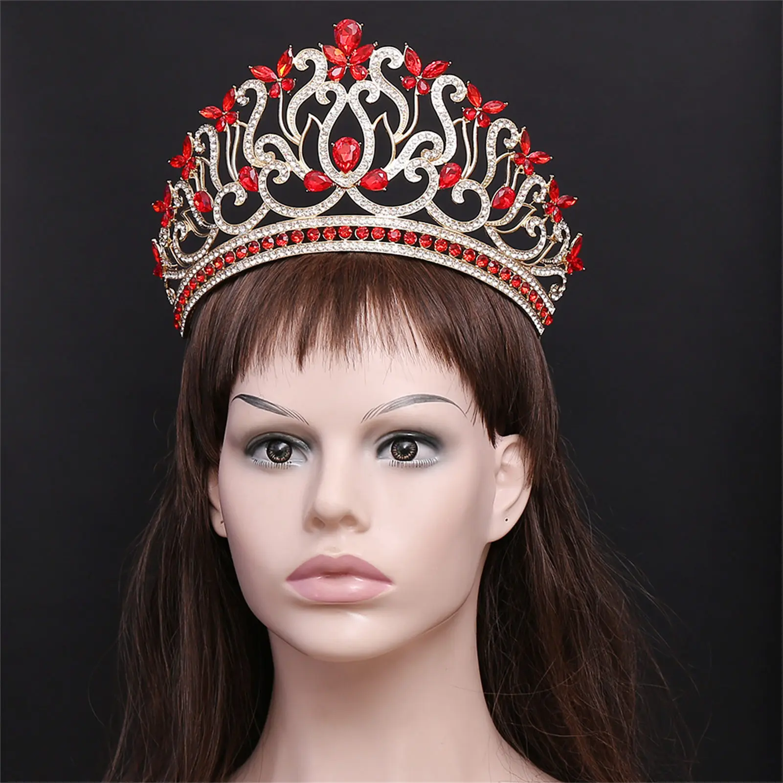 Temperament Sparkling Crown For Bride Princess Wedding Hair Accessories Baroque Party Tiaras Luxury Marriage Party Hair Jewelry