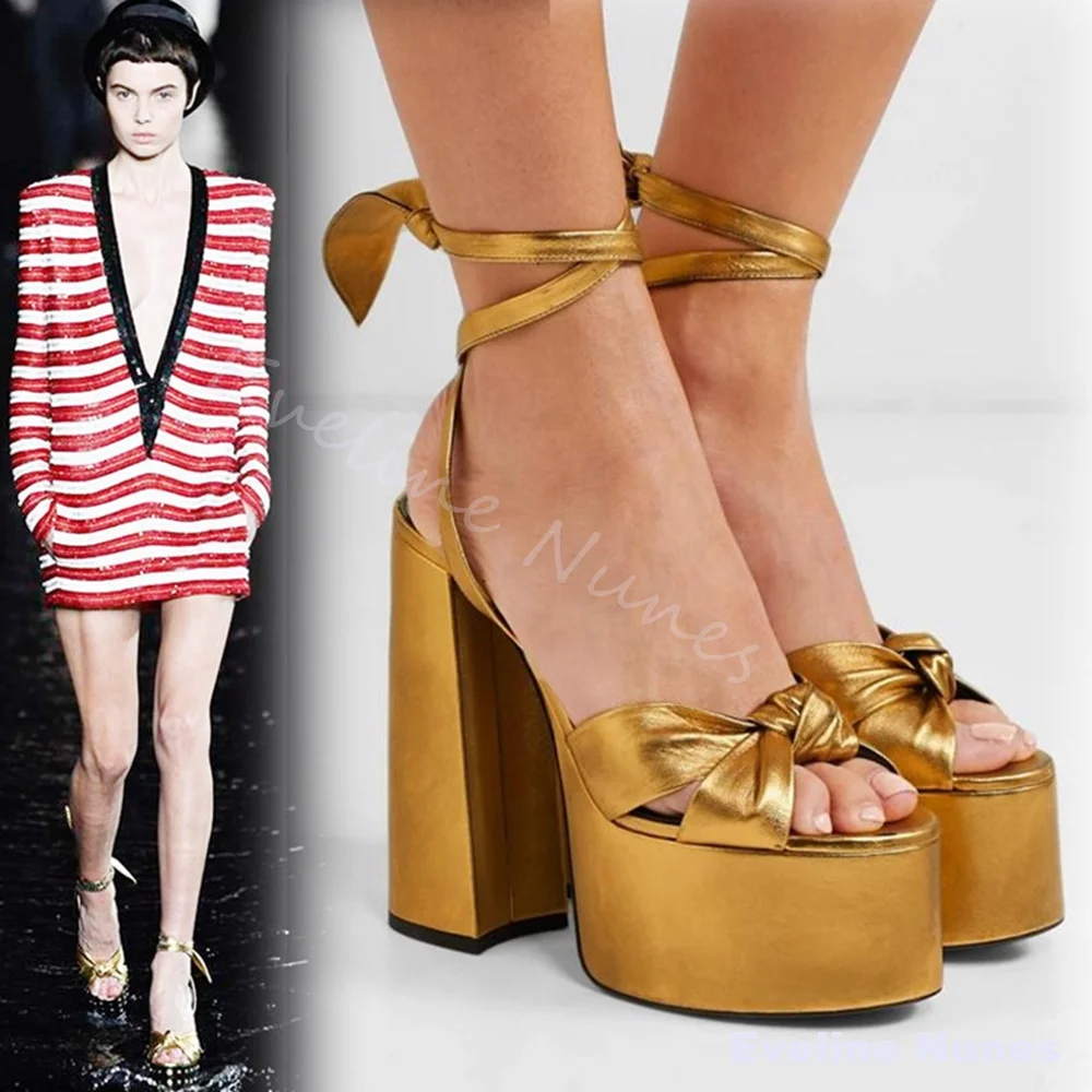 Peep Toe Mixed Colors Platform Sandals Women Fashion Five-pointed Star Red Sandals 2026 Sexy Runway Plus Size Buckle High Heels
