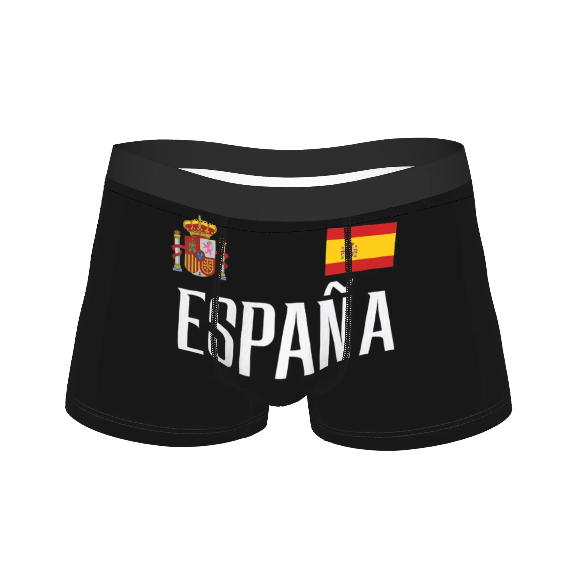 Spain Espana Spanish Flag Underwear  Comfortable Underpants Custom Shorts Briefs For Male Pouch Oversize Trunk