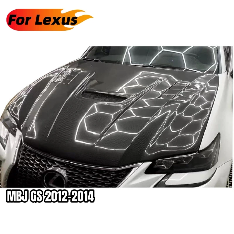 ฝากระโปรงคาร์บอน MRD สำหรับ Lexus GS 2012-2014 รุ่น MBJ ฝาครอบเครื่องยนต์คาร์บอนไฟเบอร์