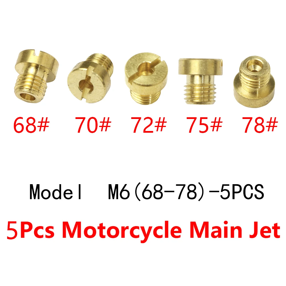 8pcs / 5pcs Main Jet M6 6mm #55-150 For Dellorto Carburetor PHNL/PHVA/PHBH/PHBL/PHBN/PHVB/PHBG Carb Injector Nozzle