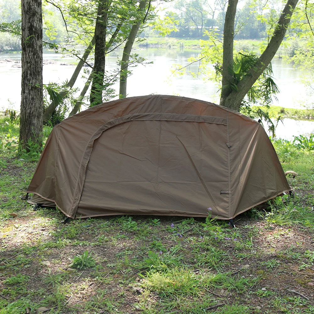 Solid Waterproof Boat Tent Foldable Bed Sunshade Portable Outdoor Hiking Survival Shelter Single Person Tactical Camping Tent