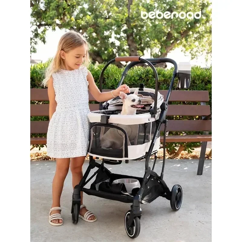 Hot SalHot Sal Pet Small Dog Out Trolley Lightweight Folding Basket Can Be Separated