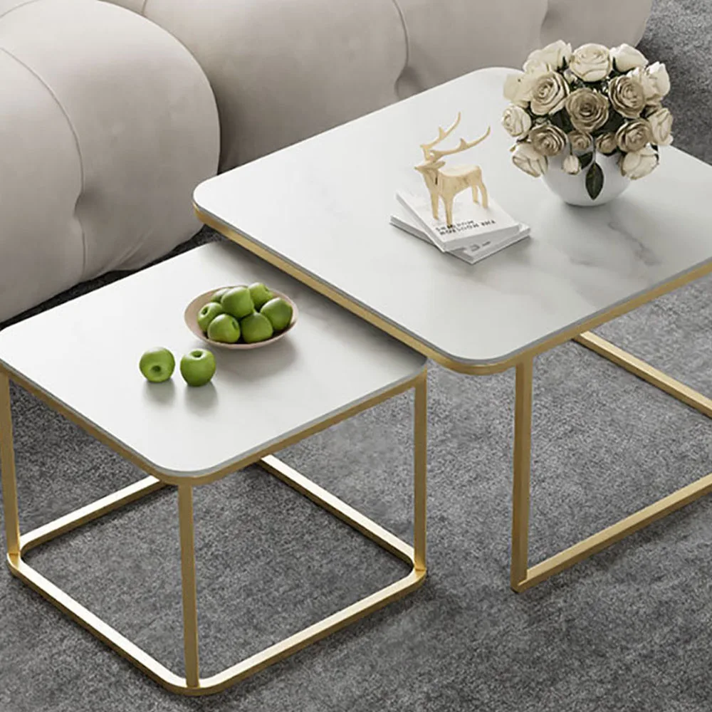 

New Rectangular Living Room Tea Table Modern Simple Tea Table Household Retractable Rock Plate Mesa Density High Anti Pollution