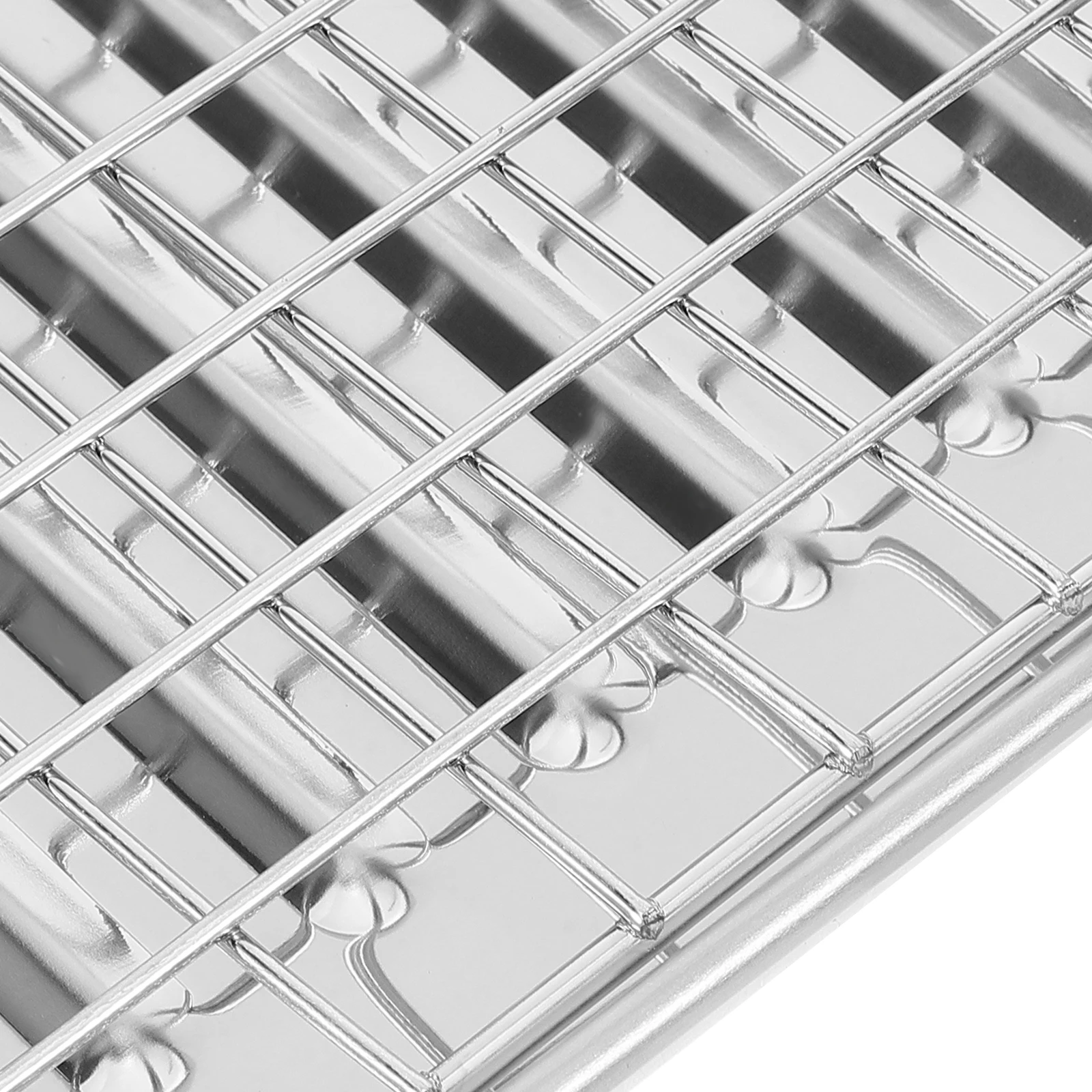 

Stainless Steel Bakeware Set Snacks Tray Fried Food Plate Household Fruits Plate Oven Tray Wire Rack Baking Pan Oil Draining BBQ