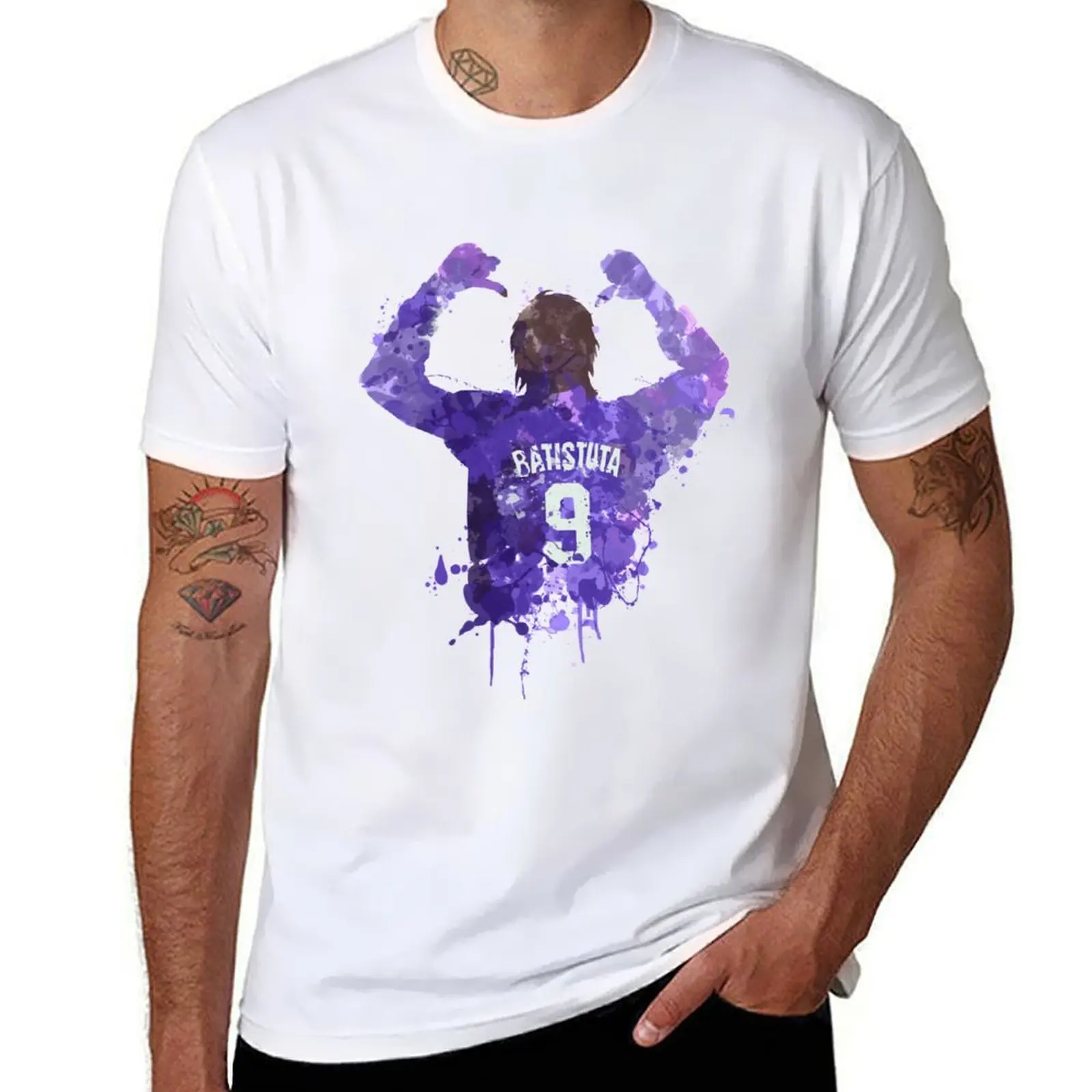 

Gabriel Batistuta Art T-Shirt t shirts with prints t shirts for man cotton soft cotton t shirts man 100% T-shirt