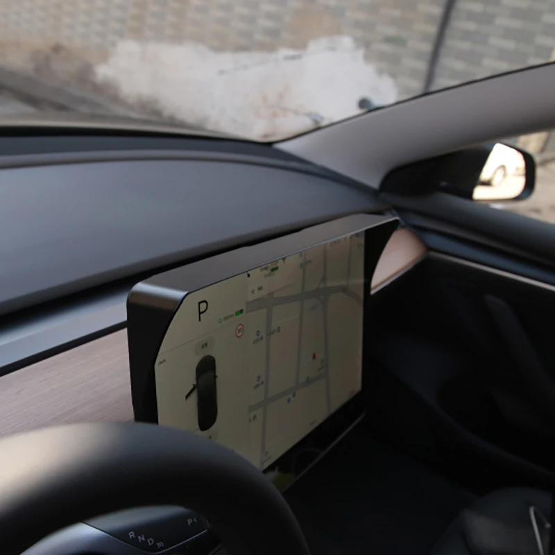 For Tesla Model 3 Y 2021 Vehicle Navigator Sunshade Visor GPS Navigation Sun Hood Anti Reflective Block