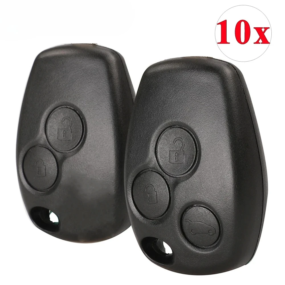 

10 шт., чехол для дистанционного ключа с кнопкой для Renault Espace Laguna Duster Logan DACIA Sandero Clio Kangoo Nissan без лезвия