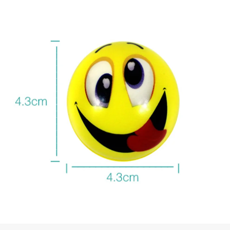 4,3cm Fester PU-Schaum Cartoon-Gesichtsausdruck Schwammball Druckentlastung Hand-Quetschball Spielzeug Kleines Geschenk Antistress-Spielzeug – Detail 1