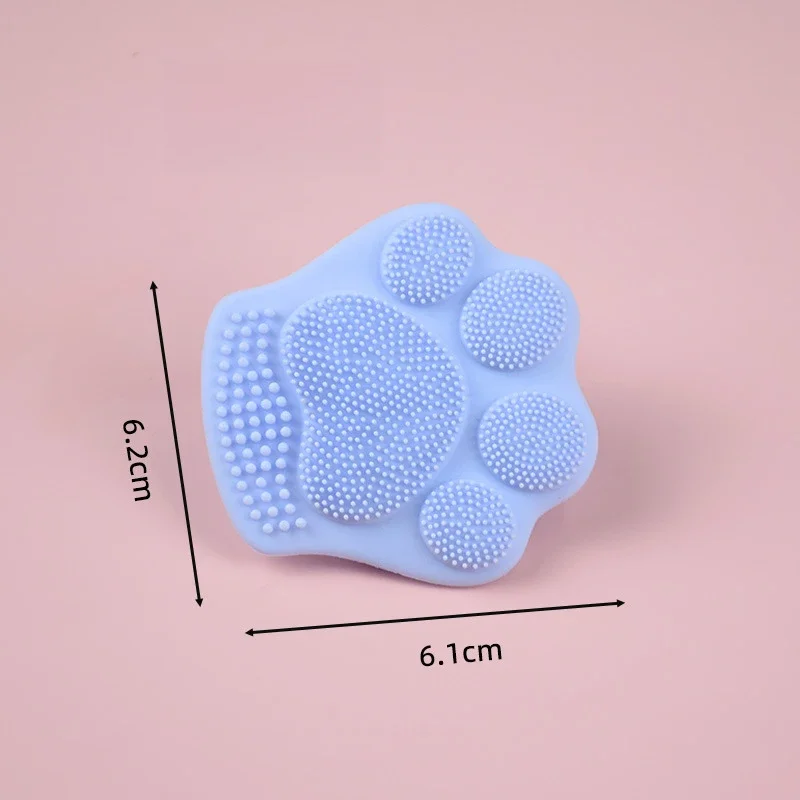 1PC Cat Paw Soft Silicone Facial Brush for Exfoliating Blackheads Deep Cleaning Portable Baby Silicone Hair Brush Makeup Beauty