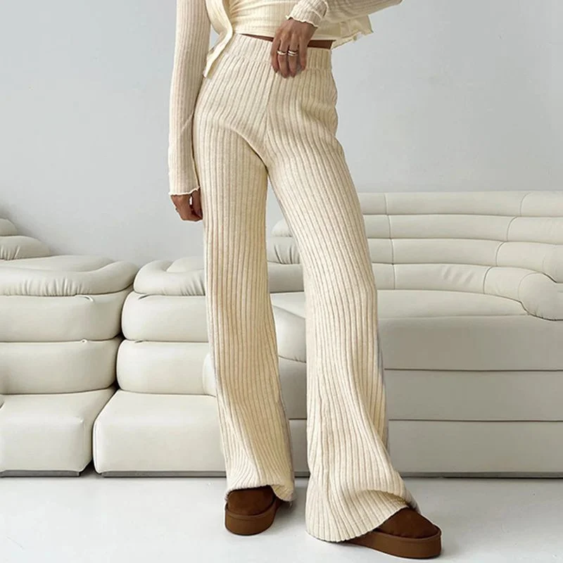 Pantalon à Jambes Larges et Droites pour Femme, Vêtement Décontracté, à la Mode, Taille Haute, Ajusté, Assressentiavec Tout, Nouvelle Collection Automne