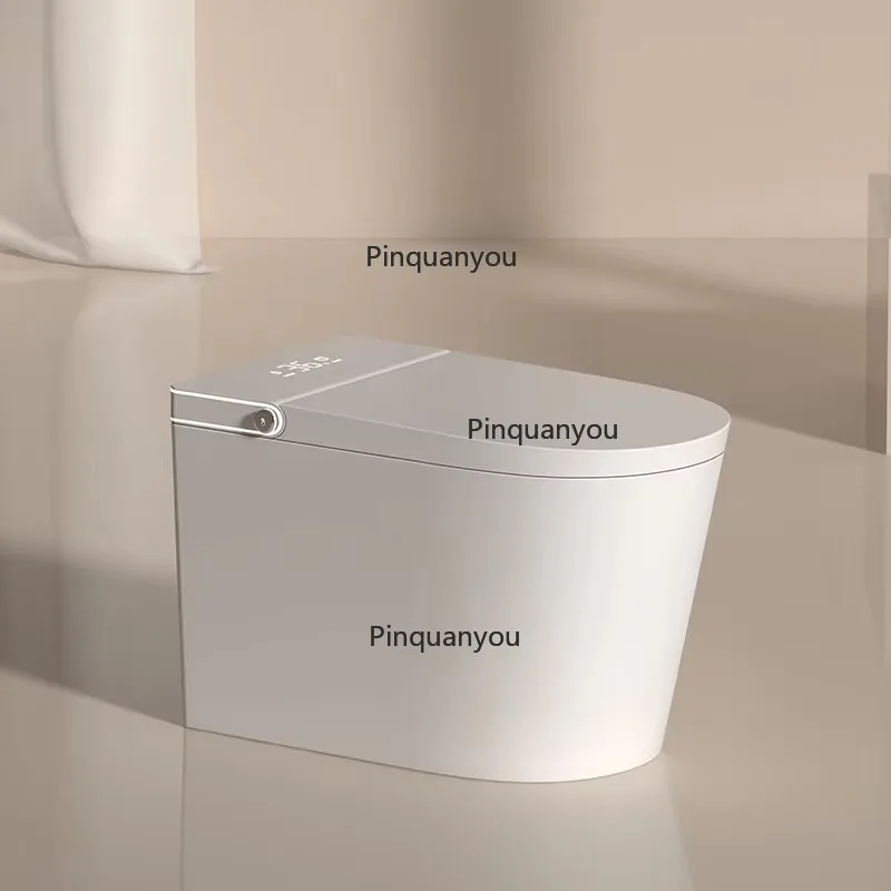 High-End Art Toilet with Built-In Tank Radar Sensor Open Lid P-Trap Drainage Remote Control Seat Heating - Advanced Features