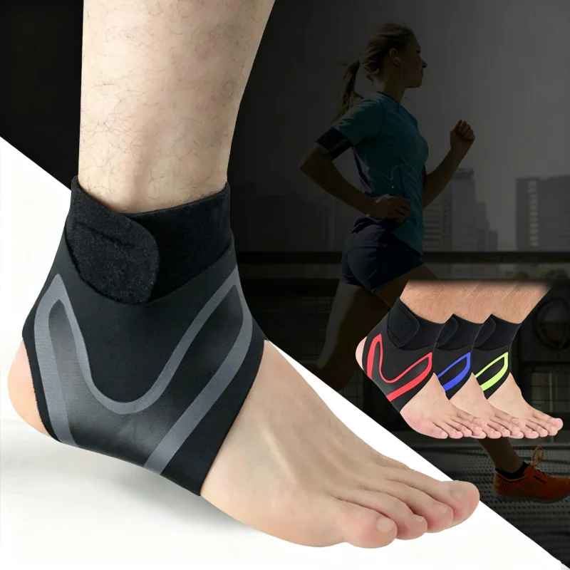 1 pc Ankle Support Brace Adjustment Compression Ankle Sleeve Foot Strap Protect Bandage Sprain Prevention Sport Fitness Guard
