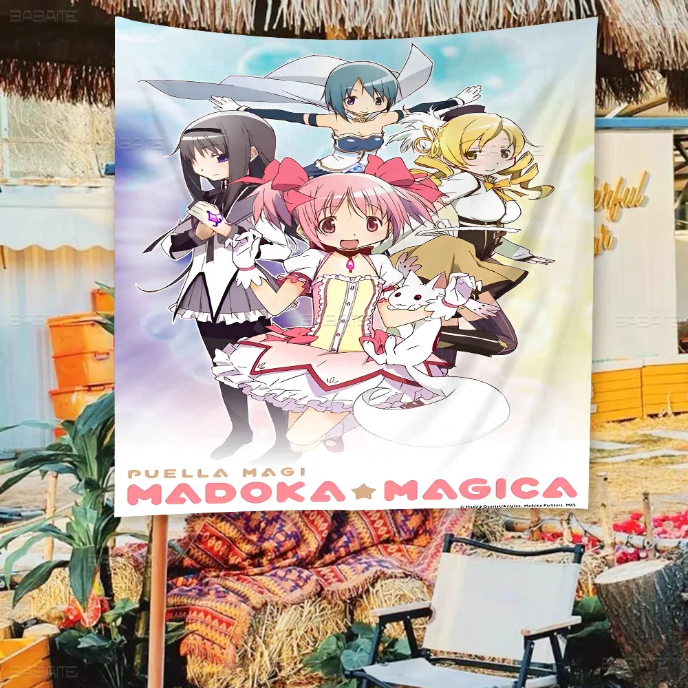 Puella Magi Madoka Magica Retro Flags Multiple Choice Living Studio Booth Interior Decoration Banner