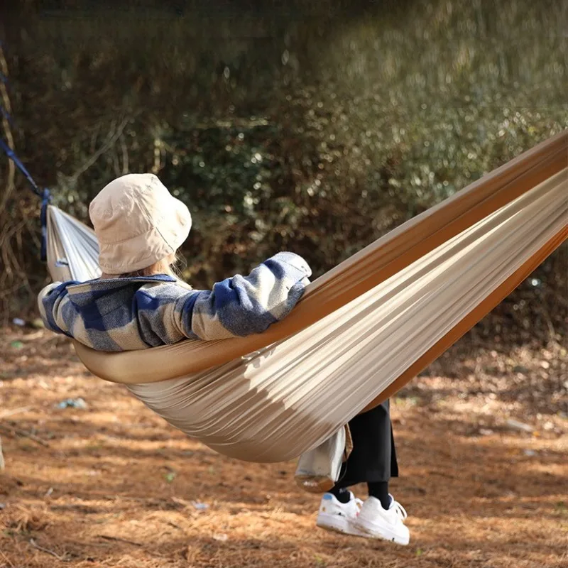 

Портативный расслабляющий надувной гамак, большая площадь, два человека, удобный гамак для путешествий, многофункциональные принадлежности для кемпинга на открытом воздухе