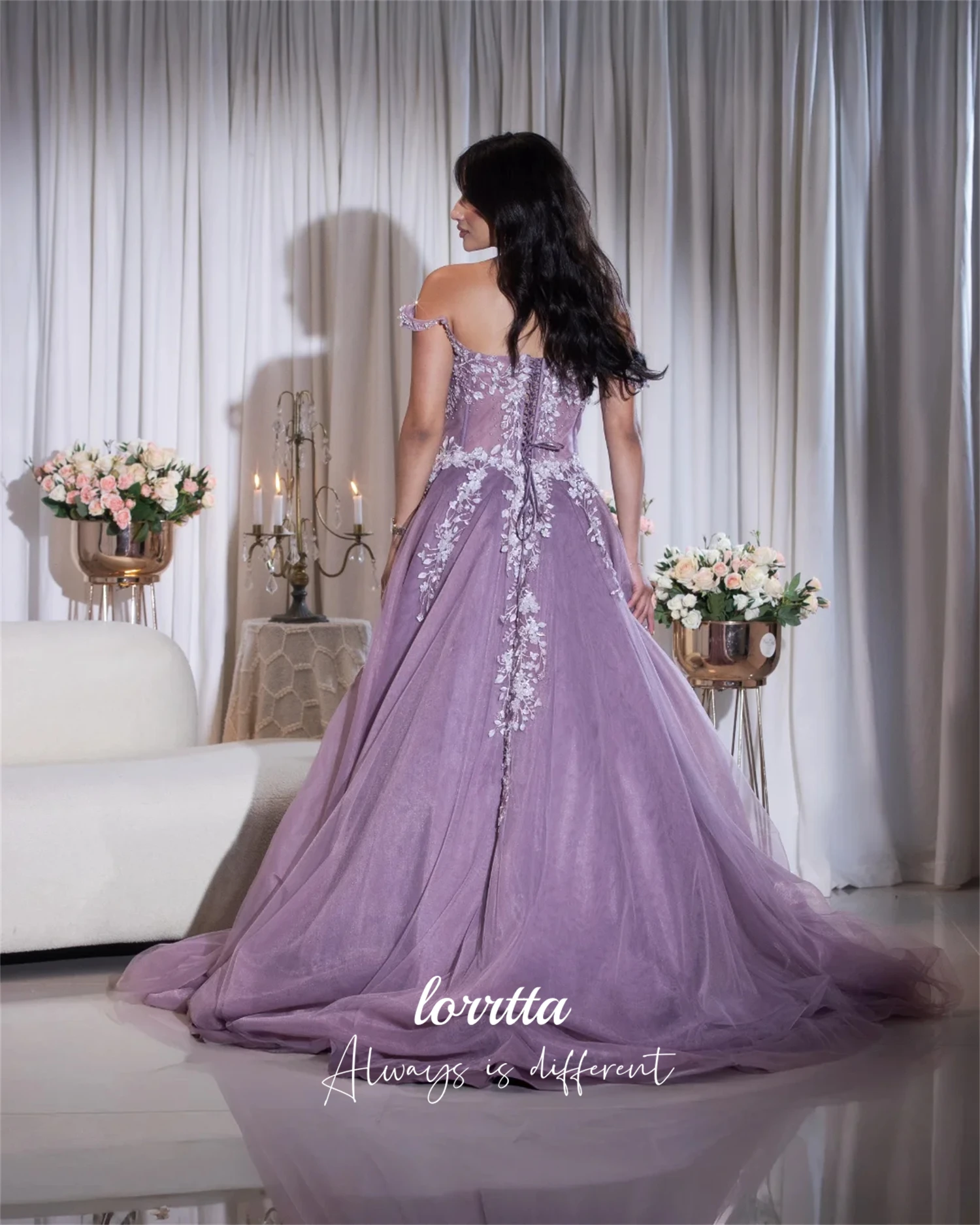 Lorrtta 맞춤형 여성 이브닝 드레스 파티 드레스 결혼식 손님 드레스 여성 특별한 날을 위한 해피 샤론 드레스