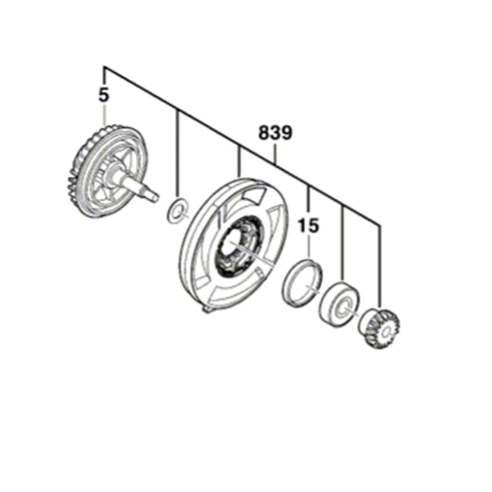 Bevel Gear Shaft FOR BOSCH GWS180-LI GWS18V-7