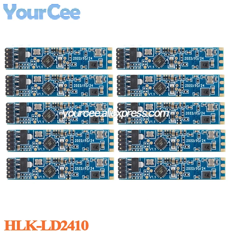 10pcs/1pc HLK-LD2410 24Ghz Smart Human Presence Radar Module LD2410 24G Millimeter Wave Motion Switch Sensor