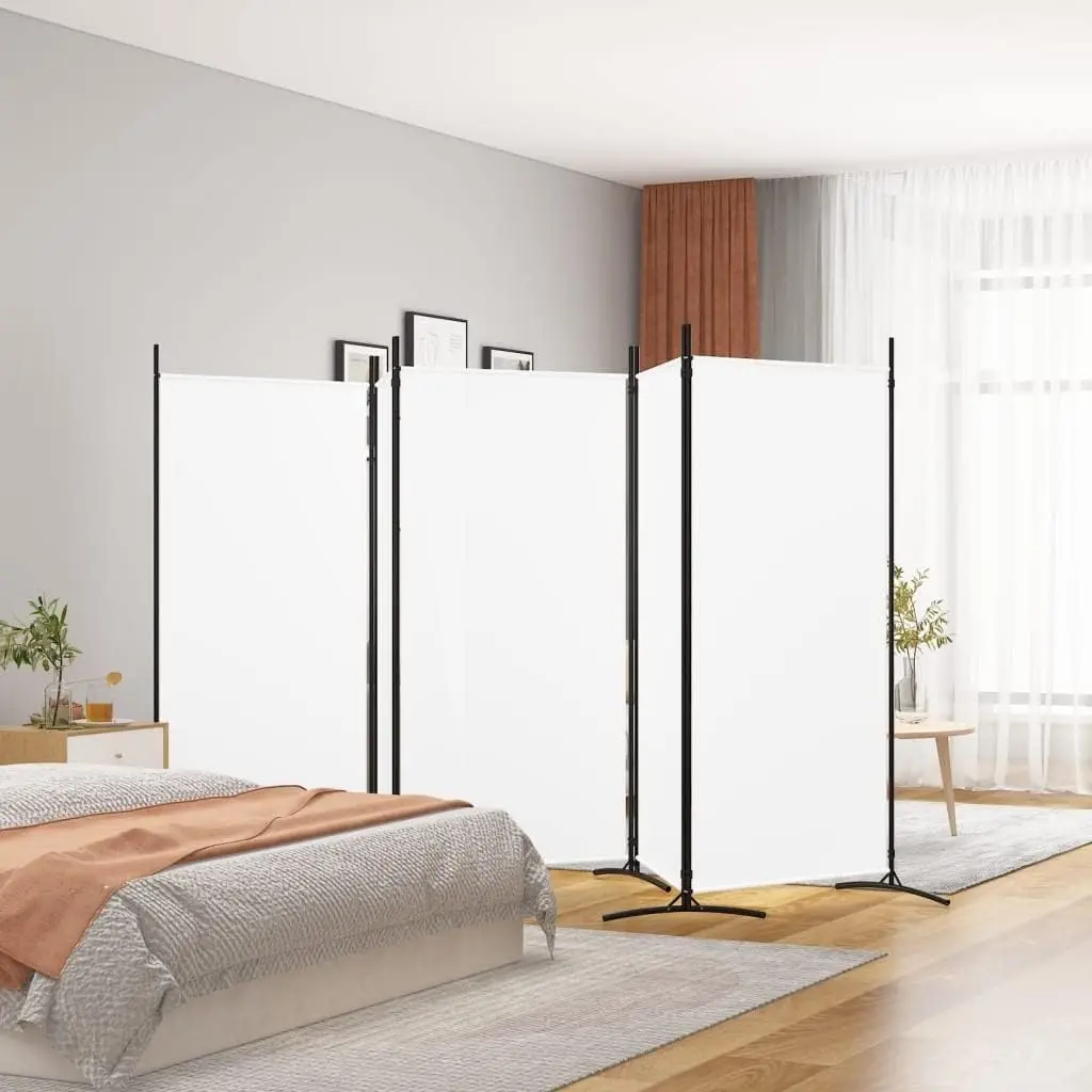 

5-Panel Room Divider Screen with Breathable Fabric, Foldable Partition for Privacy, Sunlight Filter, and Versatile Space