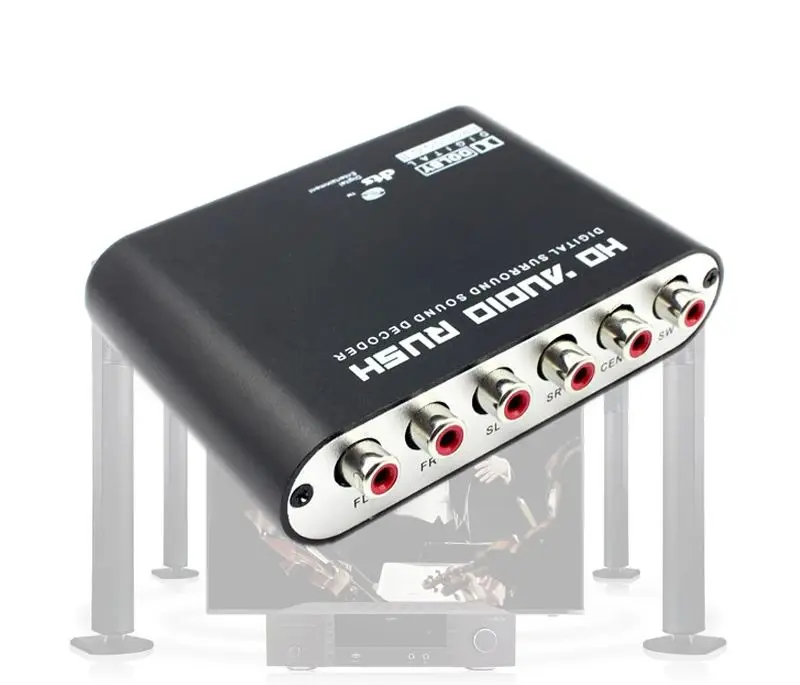 

Qingfeng DT01 fiber optic+coaxial to 5.1 channel audio output DTS Dolby/AC-3 decoder DAC sound card