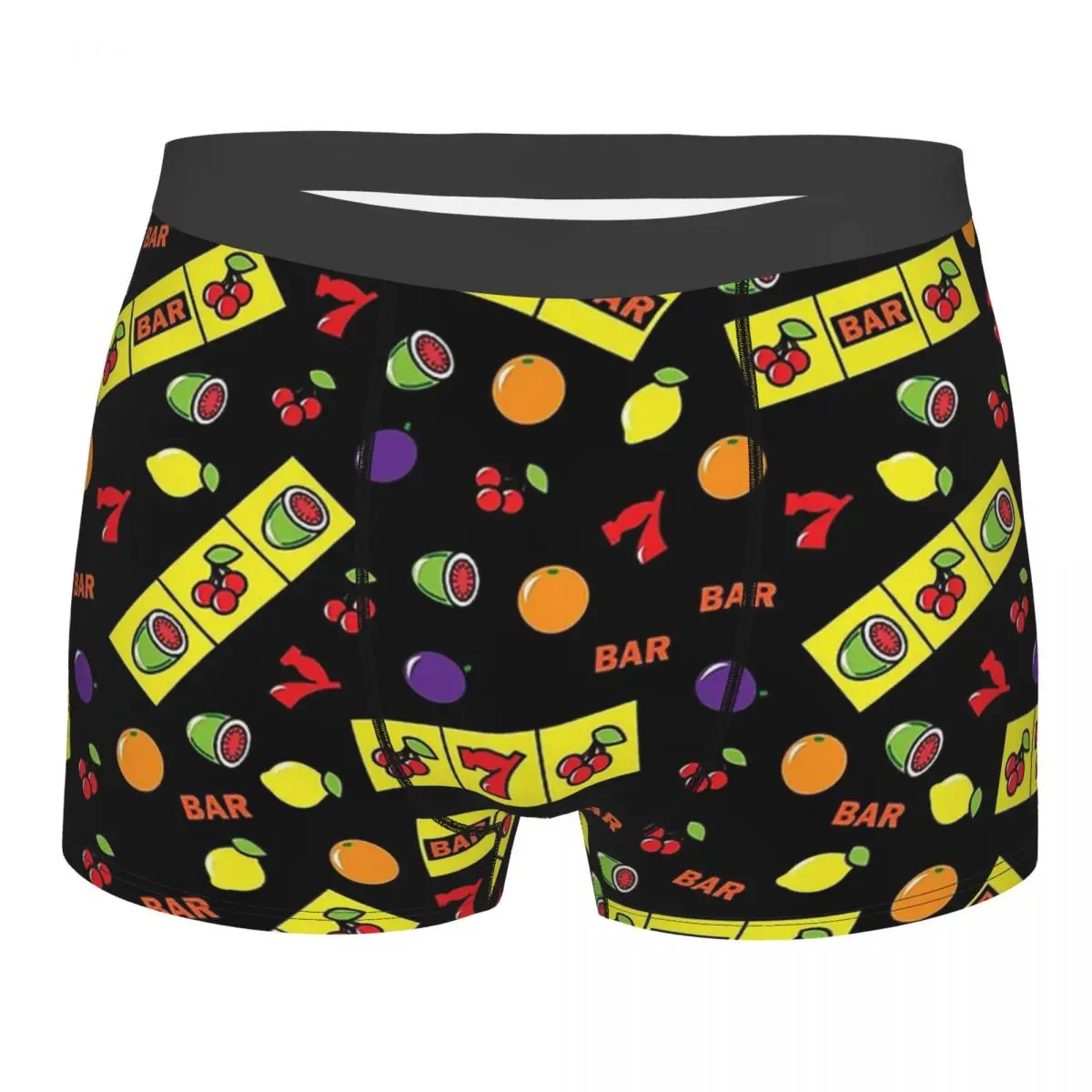 Casino Lucky Slots Cherry Melon Lemon Fruit Pattern Underpants Homme Panties Male Underwear Sexy Shorts Boxer Briefs